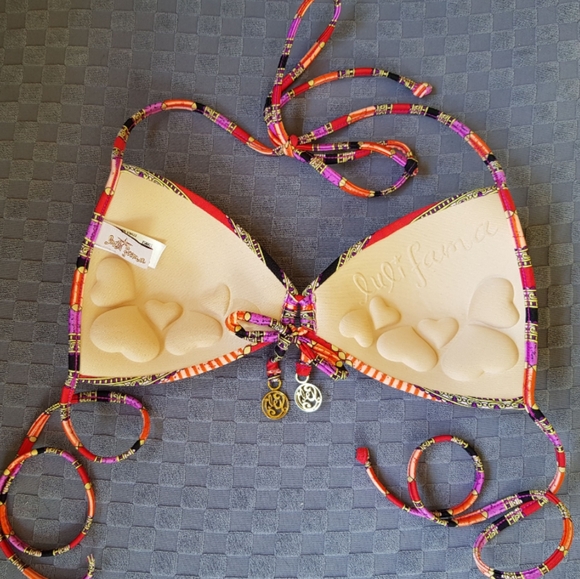 Luli Fama Luxury String Bikini Top Molded Cups - Picture 6 of 11